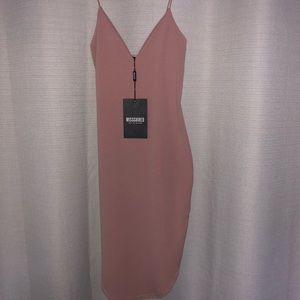 NWT Missguided bodycon midi round hem dress